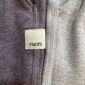 Vuori Heathered Sweatshirt in Gray and Cream